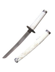Tanto drago decorativo bianco saya (54 cm.)