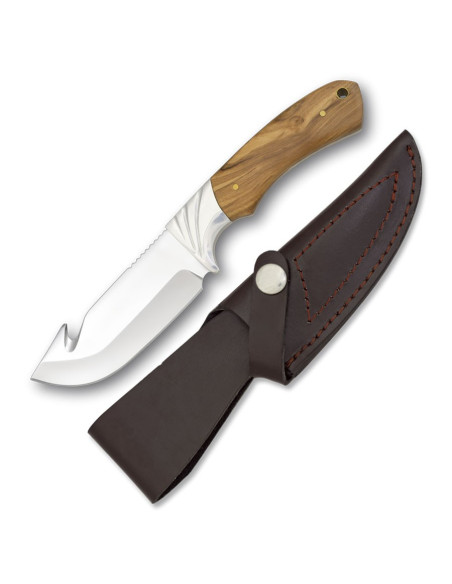 Coltello da caccia con manico in ulivo (22,5 cm.)
