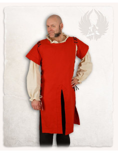 Tabardo medievale, modello Hermann, colore rosso