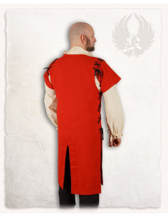 Tabardo medievale, modello Hermann, colore rosso 2
