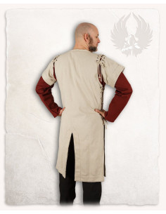 Tabardo medievale modello Hermann, colore bianco naturale 2
