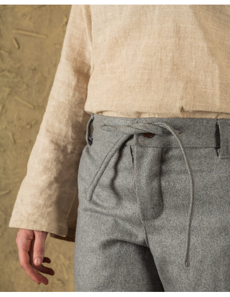 Pantalone vintage Rocco in lana grigio