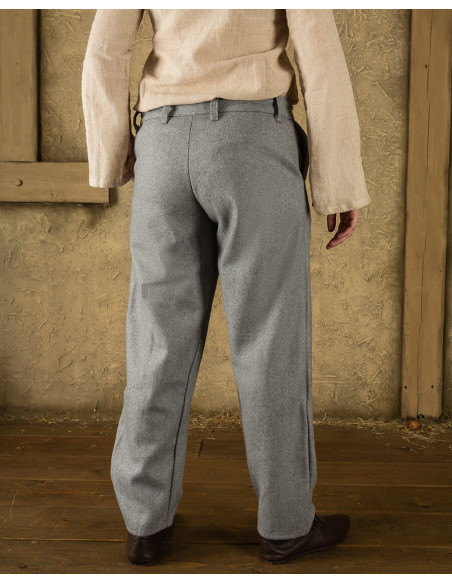 Pantalone vintage Rocco in lana grigio