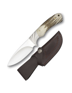 Coltello da caccia con manico in cervo