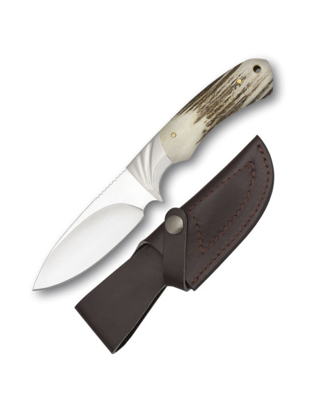 Coltello da caccia con manico in cervo