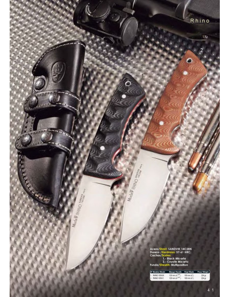 Coltello da caccia Rhino Micarta Coyote