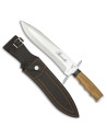 Coltello per aste da caccia da caccia, manico in ulivo