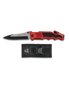 Coltello rescue K25 rosso safety, lama liscia