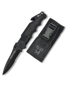 Coltello rescue K25 nero, con fodero
