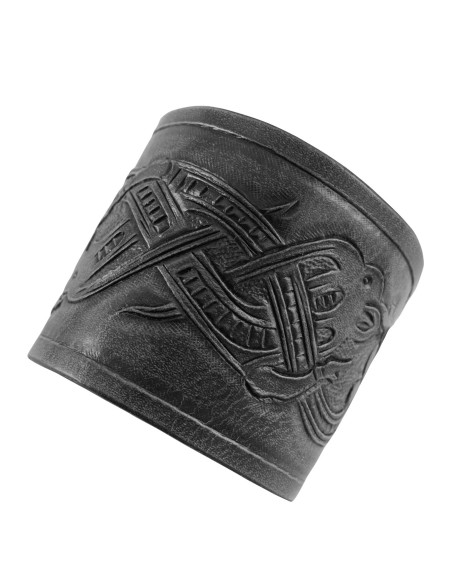 Bracciali in pelle goffrata drago...