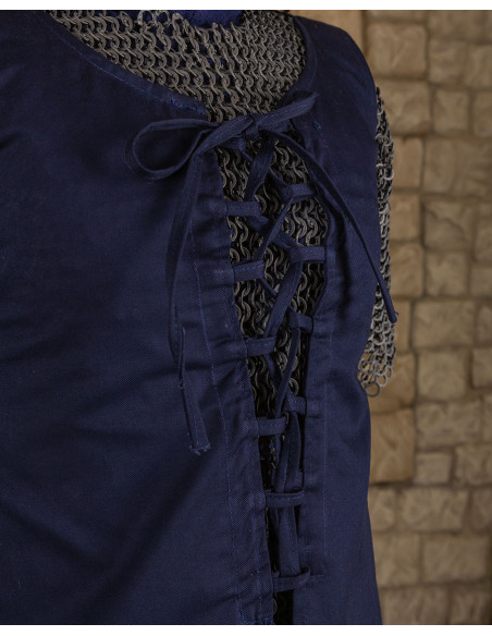 Abito medievale blu senza maniche...