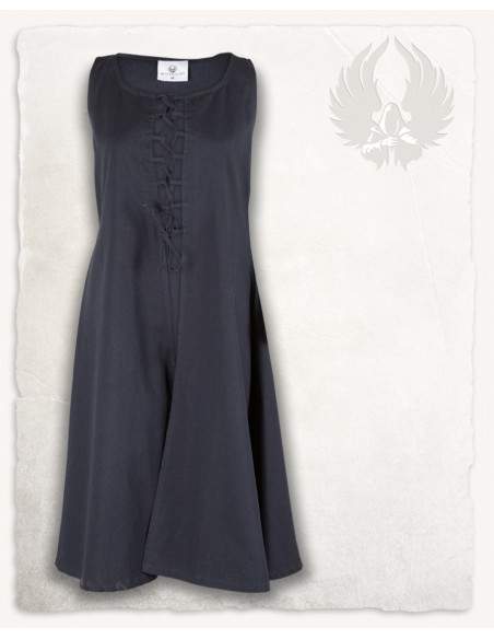 Abito medievale blu senza maniche...