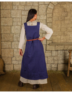 Abito stile grembiule modello Lientje, colore blu 2