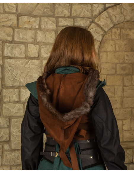 Top da donna medievale con cappuccio...