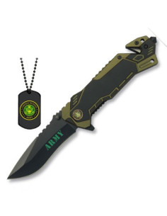 Coltello da salvataggio dell'esercito con piastra