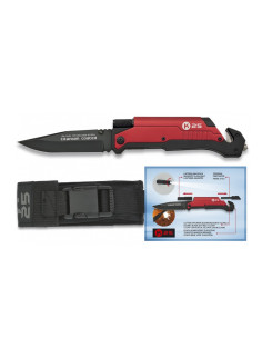 Coltello soccorso RUI con torcia, lama 9 cm.