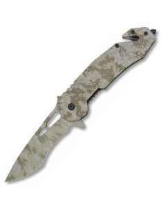 Coltello da soccorso Albainox, mimetico arido