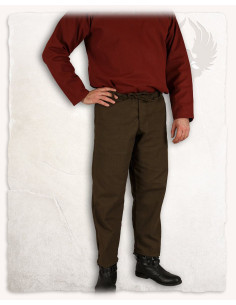 Pantaloni medievali Rocco taglio dritto, marrone