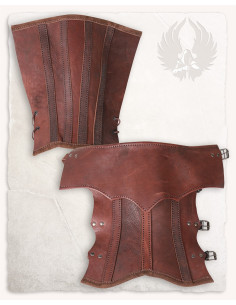 Schinieri medievali in pelle marrone modello Randulf 2