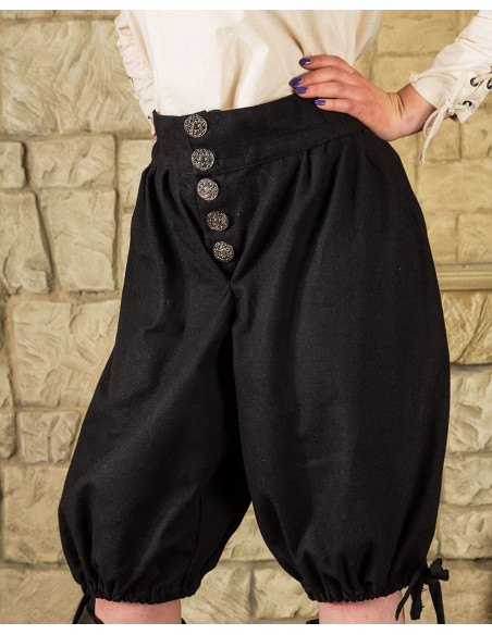 Pantalone Tilly pirata in cotone, nero