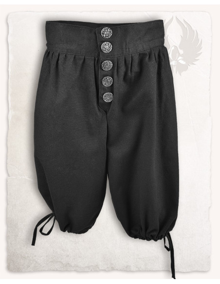 Pantalone Tilly pirata in cotone, nero