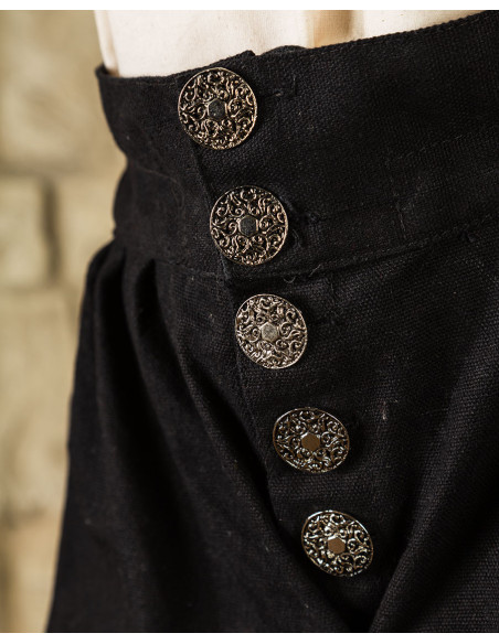 Pantalone Tilly pirata in cotone, nero