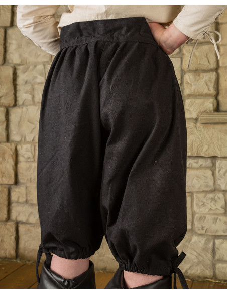 Pantalone Tilly pirata in cotone, nero