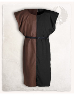 Tabardo bicolore nero-marrone, modello Ignaz