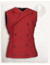 Gilet SteamPunk rosso modello Hamish
