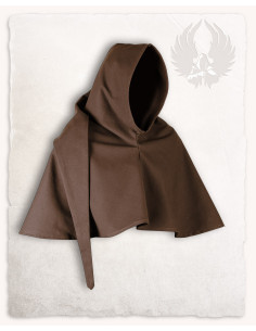 Gugel medievale in cotone marrone modello Benson