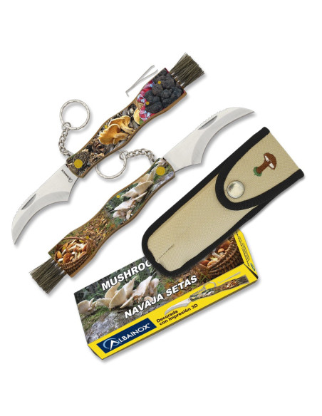 Coltello portachiavi per funghi con...