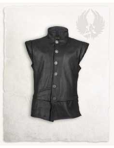 Gilet pirata in pelle modello Tilly, colore nero 2