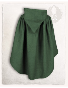 Mantello corto medievale in cotone modello Niko, verde