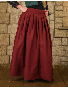 Gonna medievale in cotone modello Anna, bordeaux