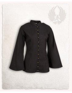 Blusa pirata modello Kassandra, colore nero