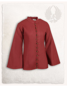 Blusa pirata modello Kassandra, colore bordeaux 2