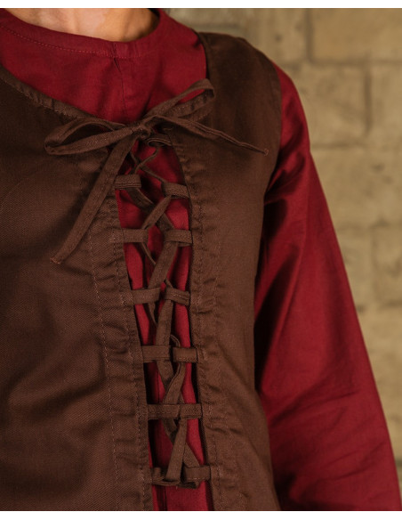 Abito medievale marrone modello Leandra