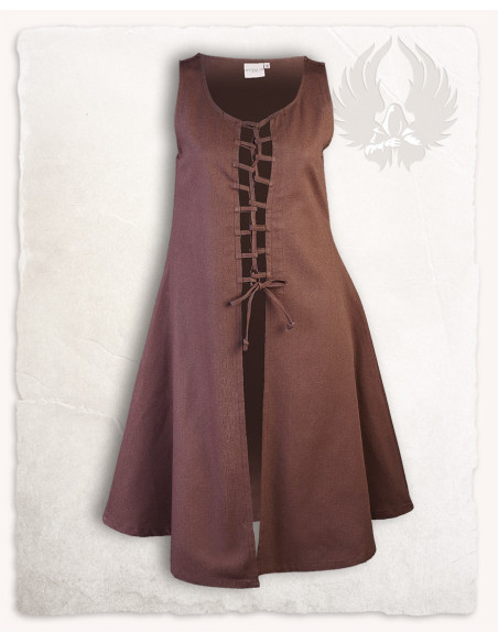 Abito medievale marrone modello Leandra
