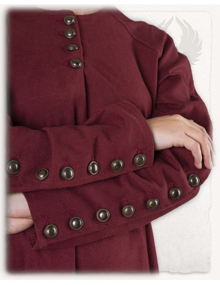 Abito medievale modello Jovina, bordeaux