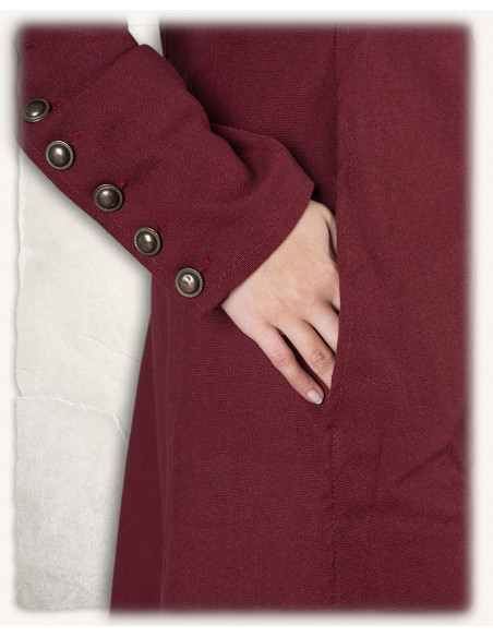 Abito medievale modello Jovina, bordeaux