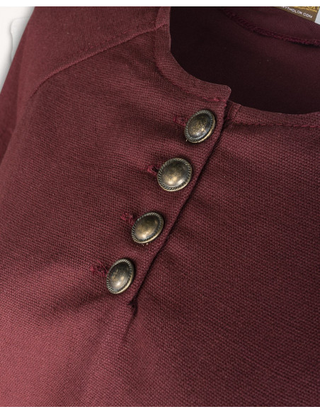 Abito medievale modello Jovina, bordeaux