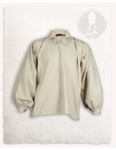 Camicia medievale con lacci modello Jonathan, color crema