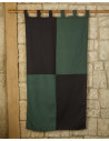 Striscione in quarti di cotone pesante 160 x 75 cm. (nero-verde)