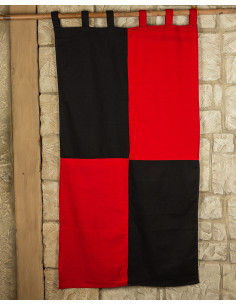 Striscione in quarti di cotone pesante 160 x 75 cm. (nero...