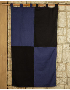 Striscione in quarti di cotone pesante 160 x 75 cm. (Nero...