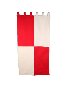 Striscione in quarti di cotone pesante 160 x 75 cm. (rosso crema)