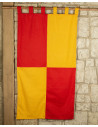 Striscione in quarti di cotone pesante 160 x 75 cm. (Rosso Giallo)
