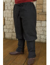 Pantaloni medievali in cotone modello Ketill, neri