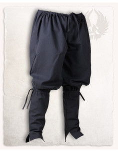 Pantaloni medievali in cotone modello Ketill, neri 2