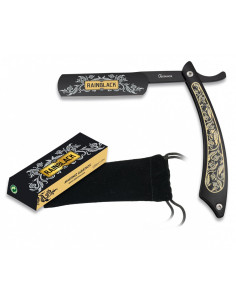 Rasoio da barbiere RainBlack, lama 13,7 cm.